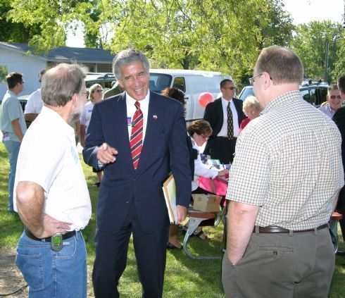 Enthusiasm builds for Chris` announcement at Garfield Park in Aurora.