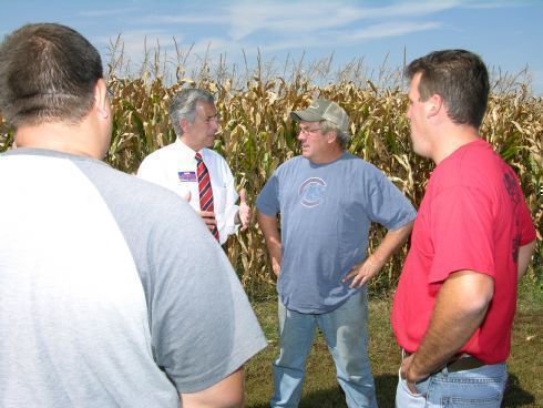 Chris spends time with the farming community during his Listening Tour of the 14th Congressional District.