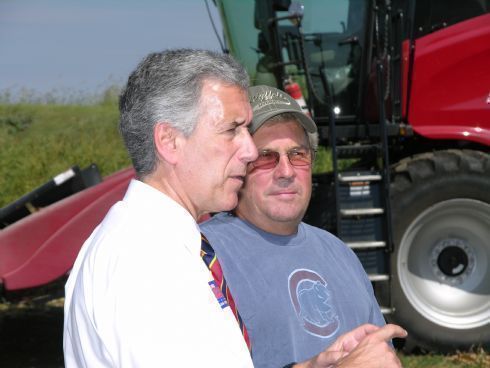 Deep in discussion at the Brummel farm in Plano.